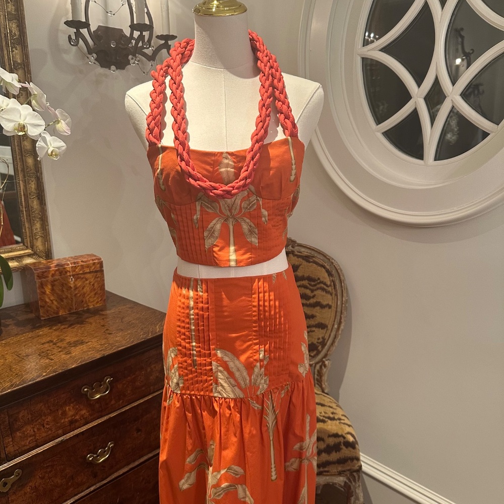 LASTCHANCE- 3/29 only Johanna Ortiz palmeras vision top/skirt set/size 0/2 *MINT - Picture 12 of 16